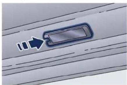 Diagram of a device with directional arrow and rectangular body, no text or symbols present