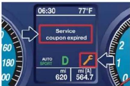 06:30 77°F Service coupon expired AUTO SPORT D mi mi [A] 620 564.7