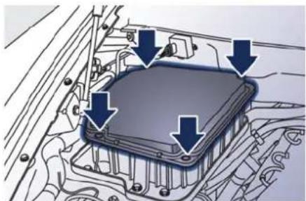 Technical diagram of a mechanical component with arrows indicating assembly or force direction (no text or symbols present)