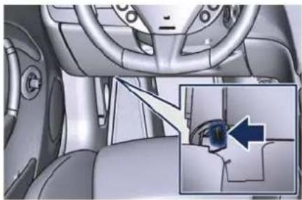 Interior view of a car showing steering wheel and dashboard (no text or symbols visible)