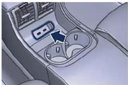 Interior view of a car showing the intake tray and dashboard (no text or symbols visible)