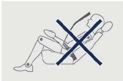 Illustration of a person lying on their back with a blue X symbol crossed out, indicating no movement or exercise (no text or symbols present)