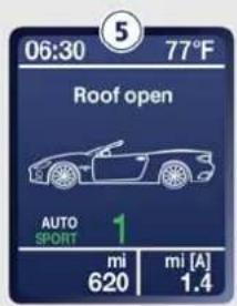 06:30 77°F Roof open AUTO SPORT 1 mi 620 mi [A] 1.4