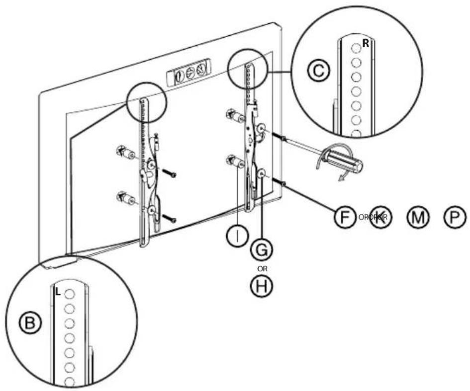 Technical diagram of a refrigerator with labeled parts and exploded views, including front, side, and top views.