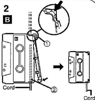 2 B ① ② Cord → Cord