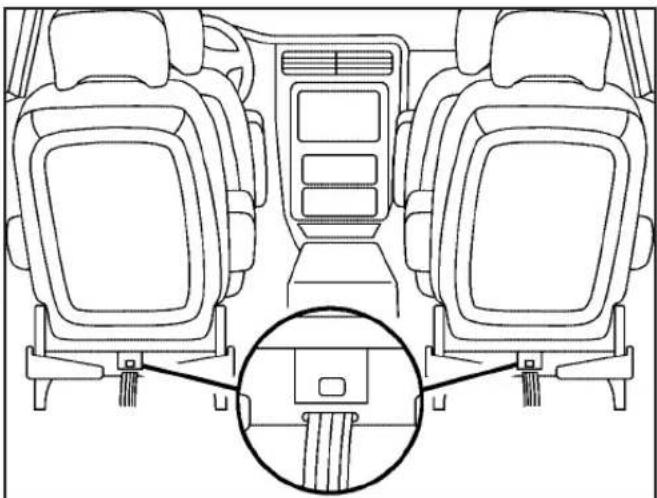 Saturn Aura (2007) - Lower Anchor and Top Tether Anchor Locations - 4