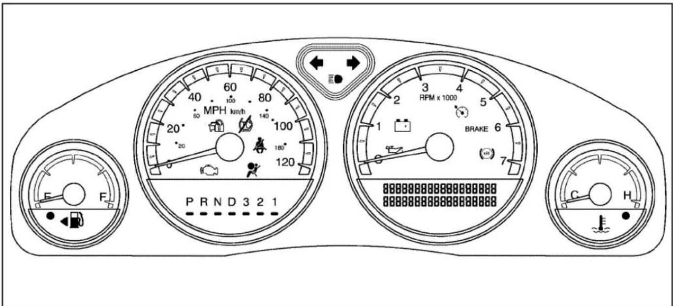 MPH km/h 20° 50 140 100 180° 120 PRND321 RPM x 1000 BRAKE 3 4 2 5 1 7 C H