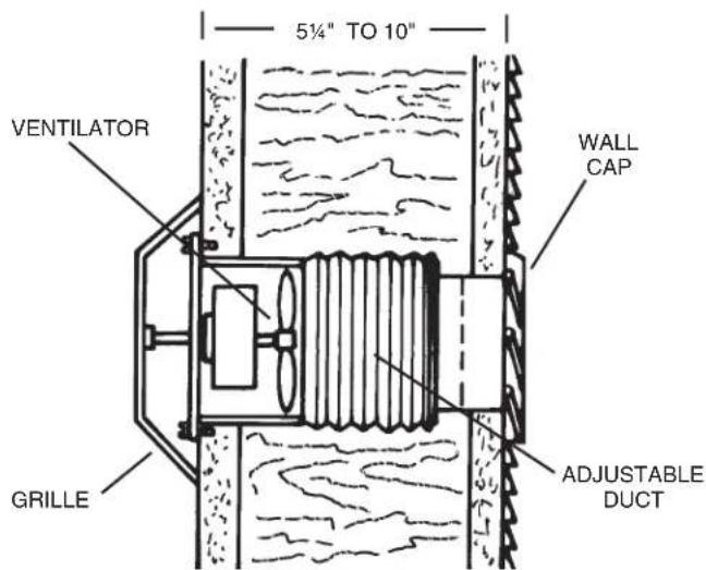 5¼" TO 10" VENTILATOR GRILLE WALL CAP ADJUSTABLE DUCT
