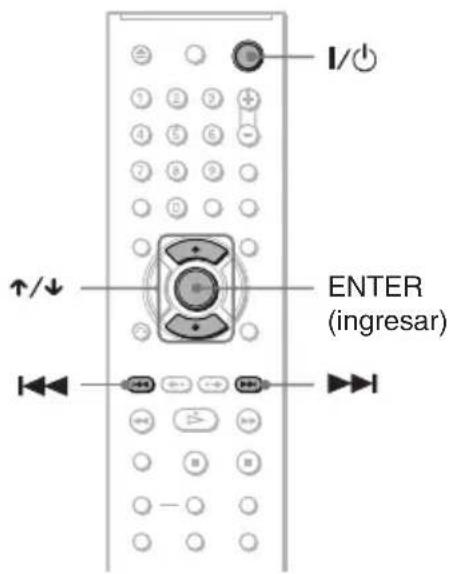 I/O ↑/↓ ENTER (ingresar)