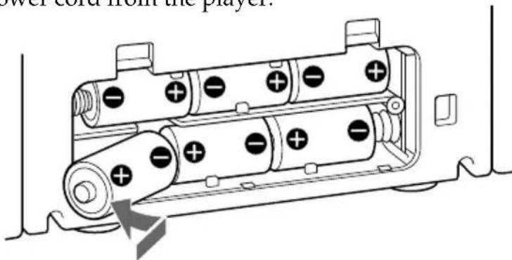 Power cord from the player.