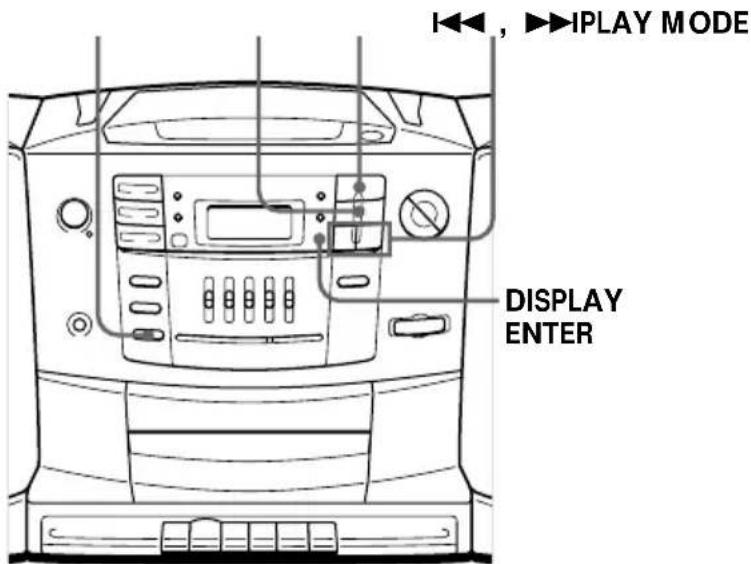 I←←, ►→IPLAY MODE DISPLAY ENTER