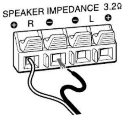 SPEAKER IMPEDANCE 3.2Ω + R - - L +