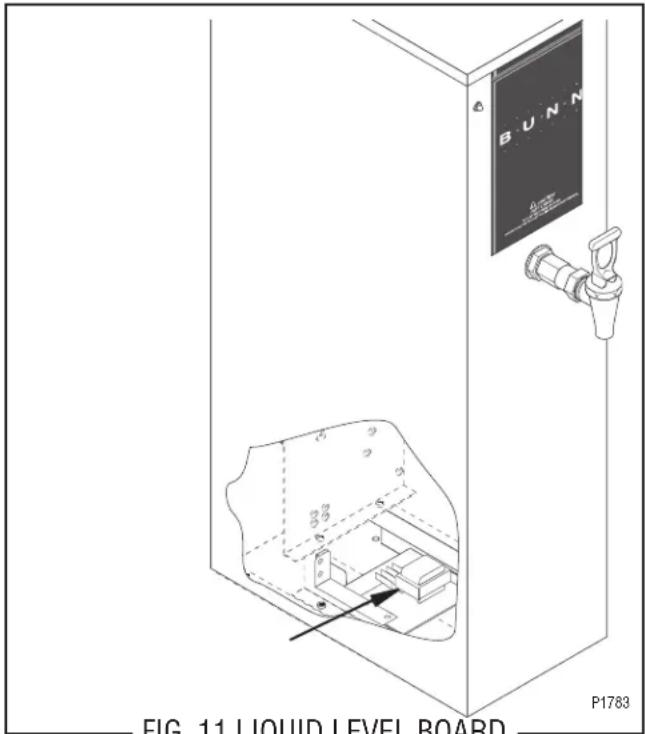 BUNN FIG. 11 LIQUID LEVEL BOARD P1783