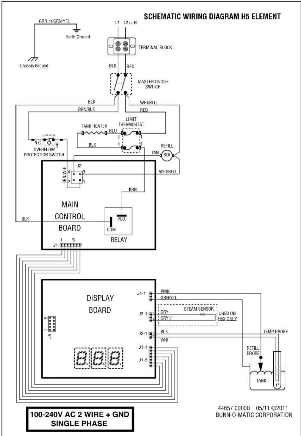 Bunn H5X Element SST - Removal and Replacement: - 8