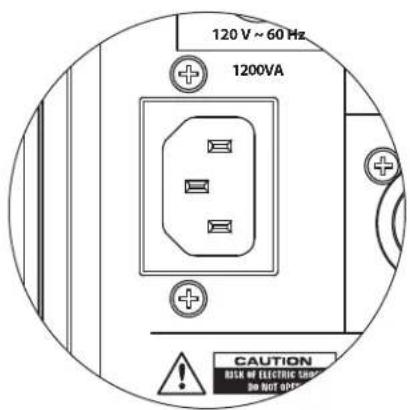 120 V ~ 60 Hz 1200VA CAUTION RISK OF ELECTRIC CHAP DO NOT OFFICE