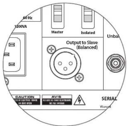 60 Hz 1200VA Master Isolated Output to Slave (Balanced) Unbal CAUTION AVIS AVERAGE FOR ELECTRIC ORDER NO ONE OPEN SERIAL Warrant