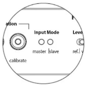 ation Input Mode master |slave Level ref.|v calibrate