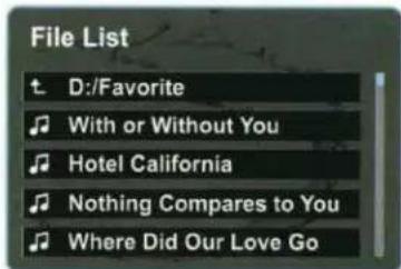 File List t. D:/Favorite ♪ With or Without You ♪ Hotel California ♪ Nothing Compares to You ♪ Where Did Our Love Go