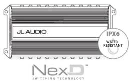 JL AUDIO. IPX6 WATER RESISTANT NexD™ SWITCHING TECHNOLOGY