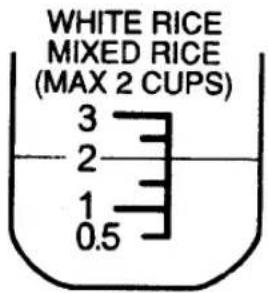 WHITE RICE MIXED RICE (MAX 2 CUPS) 3 2 1 0.5