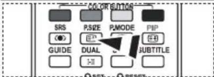 COLOR 8100 SRS PSIZE PMODE PIP GUIDE DUAL SUBTITLE Reset Offset
