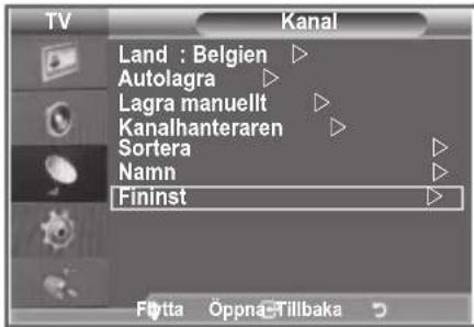 TV Kanal Land : Belgien ▷ Autolagra ▷ Lagra manuellt ▷ Kanalhanteraren ▷ Sortera Namn Fininst