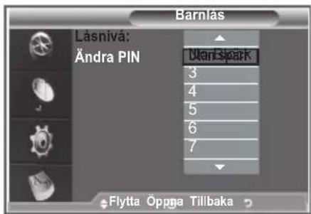 Barnlas Läsning: Ändra PIN Danskirk 3 4 5 6 7 Flytta Öppna Tillbaka