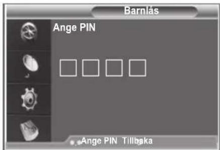 Barnlås Ange PIN Ange PIN Tillbaka