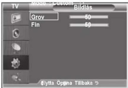 TV Mode Custom Grov Fin Bildlås 50 50 Flytta Öpena Tillbaka