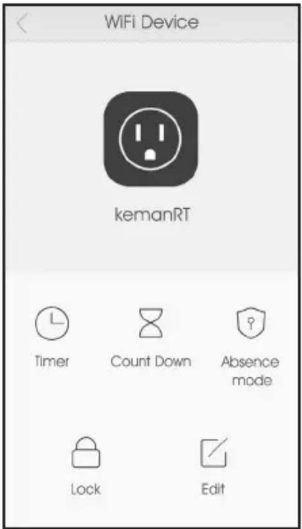 WiFi Device kemanRT Timer Count Down Absence mode Lock Edit