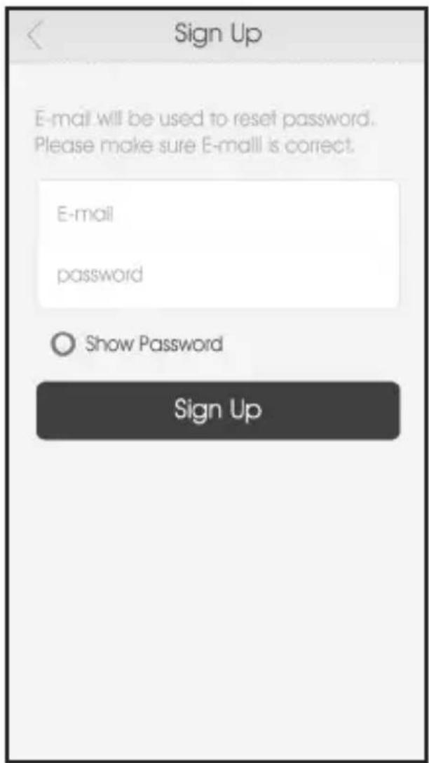 Sign Up E-mail will be used to reset password. Please make sure E-mail is correct. E-mail password Show Password Sign Up