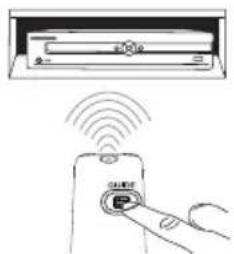 Diagram showing a device with wireless signal and a hand interacting with a touchscreen displaying 'GUSB'