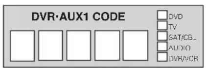 DVR·AUX1 CODE DVD TV SAT/CD_ AUDIO DVR/WCH