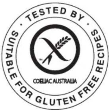 SUITABLE FOR GLUTEN FREE RECIPES TESTED BY: COELIAC AUSTRALIA
