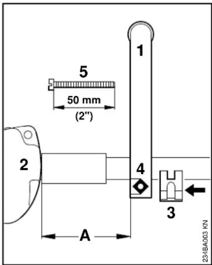 1 5 50 mm (2") 2 4 3 A 23/4BA003 KN