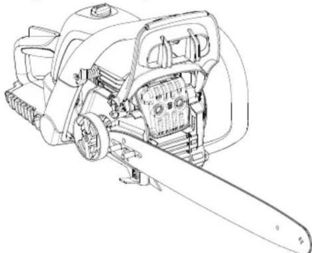 POULAN Pro PR100 - ATTACHING THE BAR &amp; CHAIN - 3