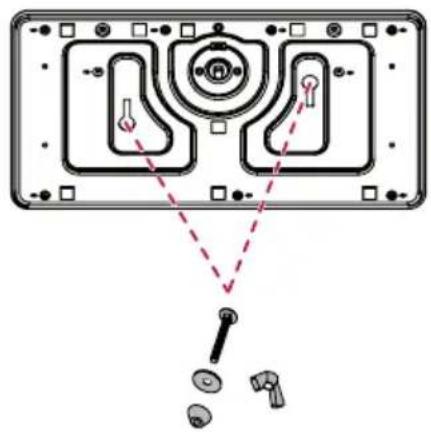 Diagram of a device rear panel with labeled ports and internal components, showing connections to a terminal block and a separate view with labeled parts.