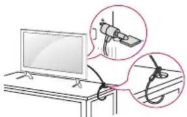 LG 32LX300C - Utilisation du système de sécurité Kensington - 1