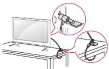 LG 32LX300C - Using the kensington security system - 1