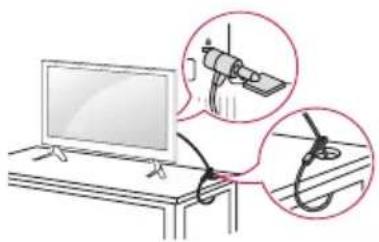 LG 32LX300C - Utilizar o sistema de segurança kensington - 1