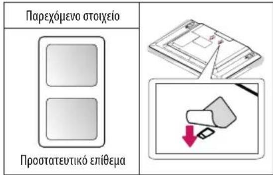 Παρεχόμενο στοιχείο Προστατευτικό επίθεμα
