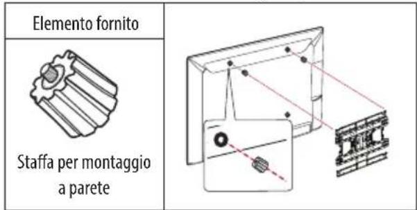 Elemento fornito Staffa per montaggio a parete