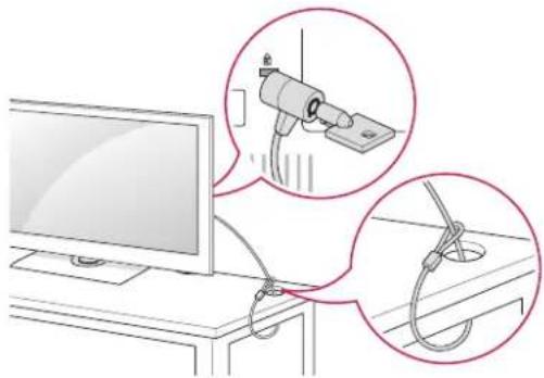 LG 47LA6130 - Korzystanie z systemu zabezpieczającego Kensington - 1