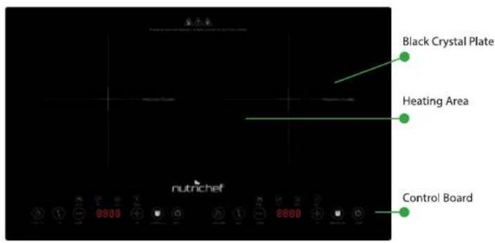 Black Crystal Plate Heating Area Control Board nutchef