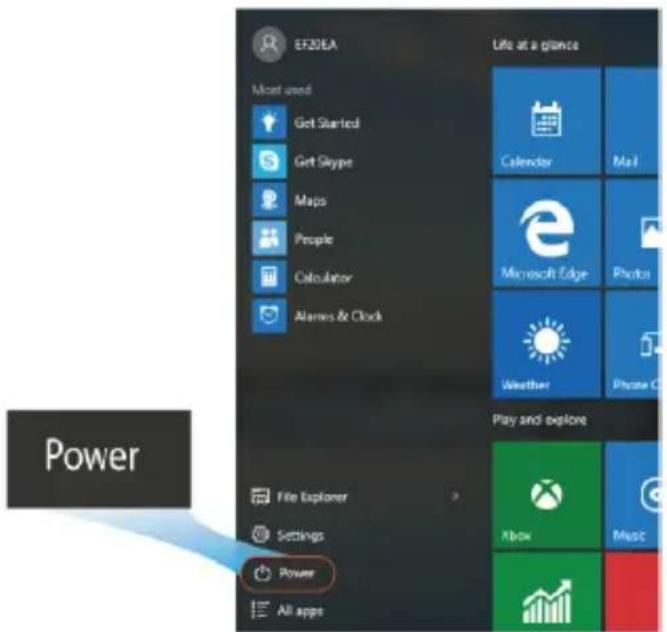 EF20EA Most used Get Started Get Skype Maps People Calculator Alarms & Clock Life at a glance Calendar Mail Microsoft Edge Photos Weather Phone C Play and explore File Explorer Settings Power All apps