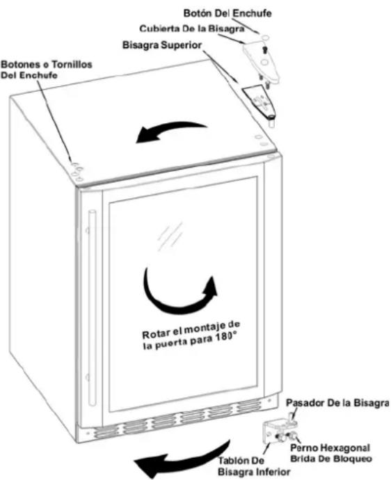 Botón Del Enchufe Cubierta De la Bisagra Bisagra Superior Botones o Tornillos Del Enchufe Rotar el montaje de la puerta para 180° Pasador De la Bisagra Tablón De Bisagra Inferior Perno Hexagonal Brida De Bloqueo