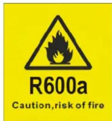 R600a Caution,risk of fire