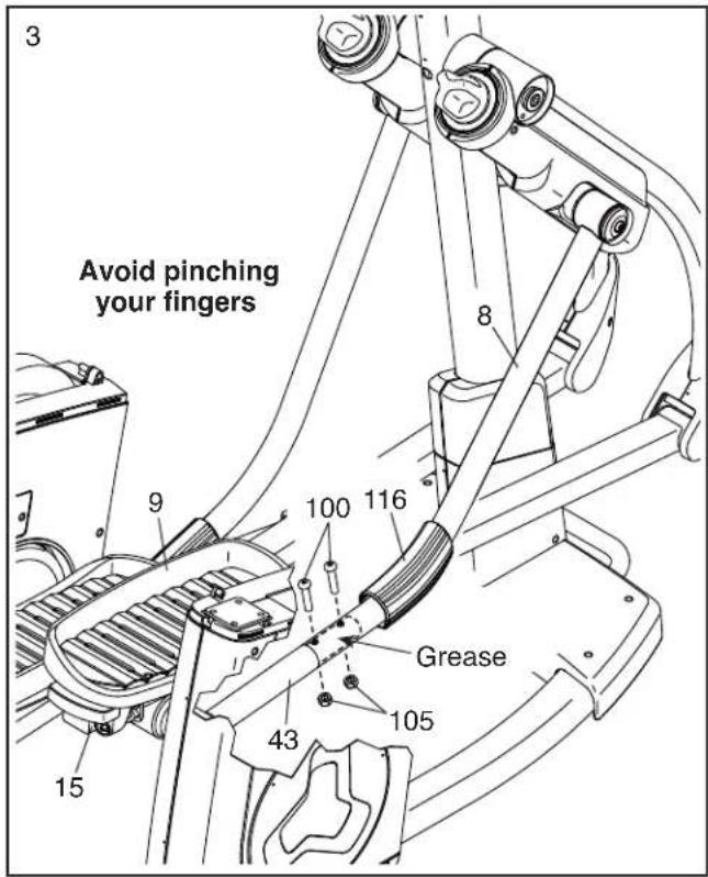 3 Avoid pinching your fingers 8 9 100 116 Grease 105 43 15