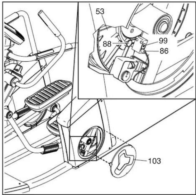 Technical diagram of a vehicle's steering wheel assembly with numbered parts and an inset detail view