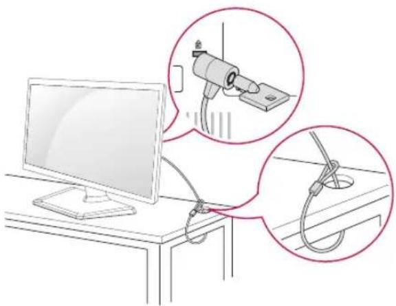LG E2442V-BN - Kensington セキュリティシステムの使用 - 1